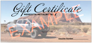 Hard Copy Gift Certificate