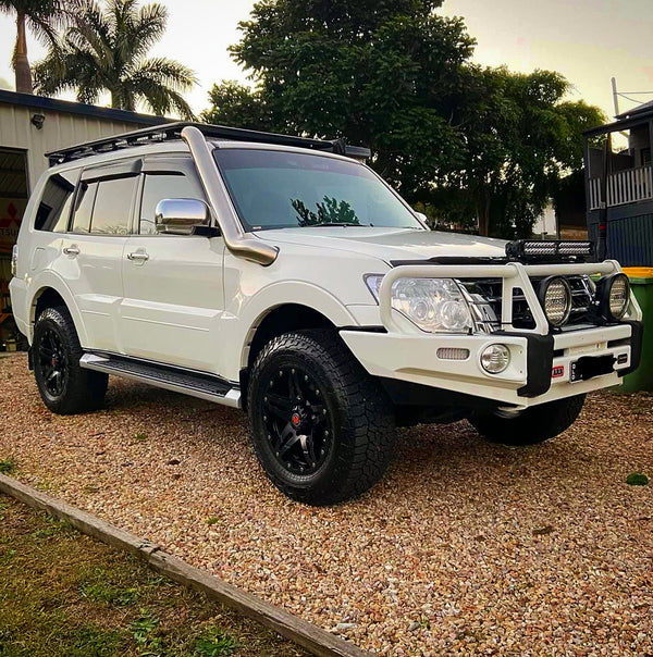 TWIN Pajero V80 (2006-2019) 4" Stainless Steel Snorkel Kit